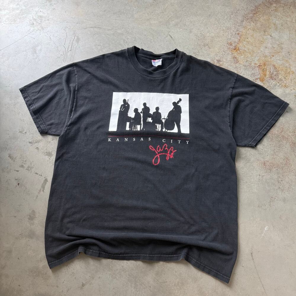 Vintage 90’s Kansas City Jazz Festival The Notables Retro Black T-shirt Size 2XL